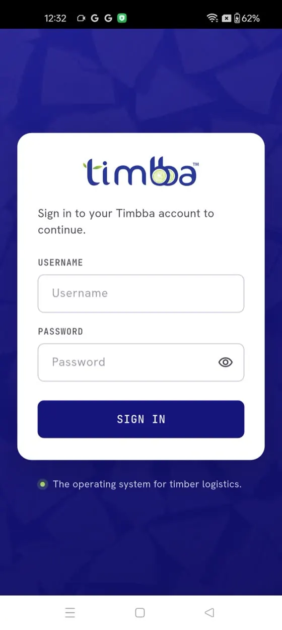 Sign-in screen