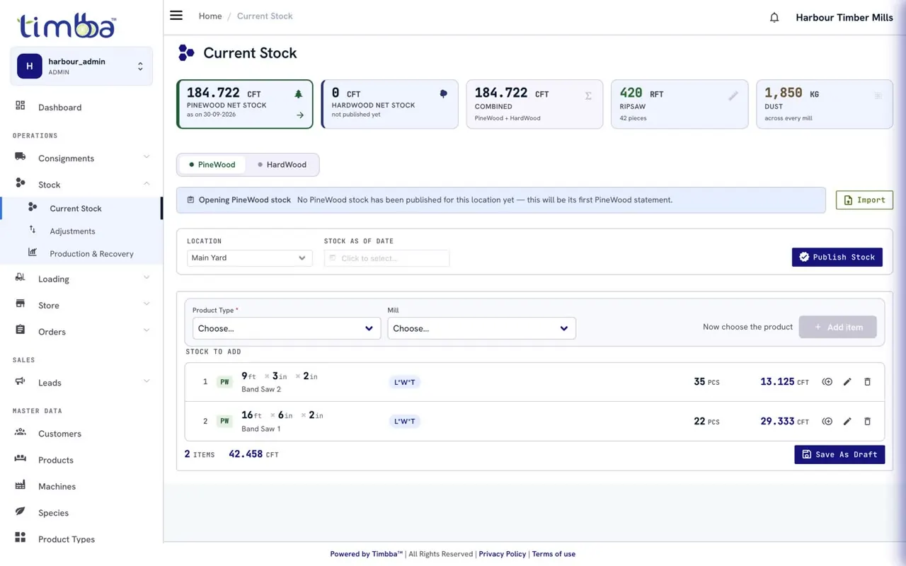 Current Stock on the web